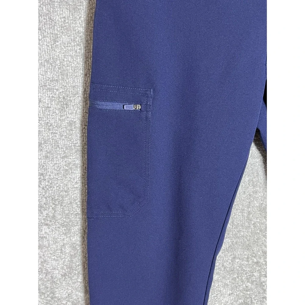 Figs Technical Yola High Rise Slim Scrub Pants Womens Sz Small Tall Blue Pockets